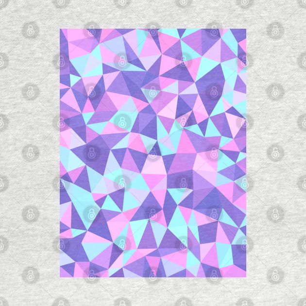 Purple, Pink, Aqua Multicolored Geometric Pattern by love-fi